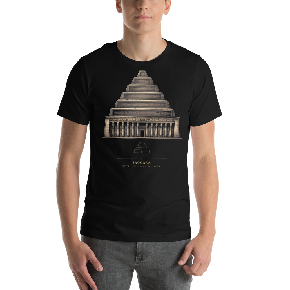 Saqqara Step Pyramid Site-Emblem T-Shirt, Egypt