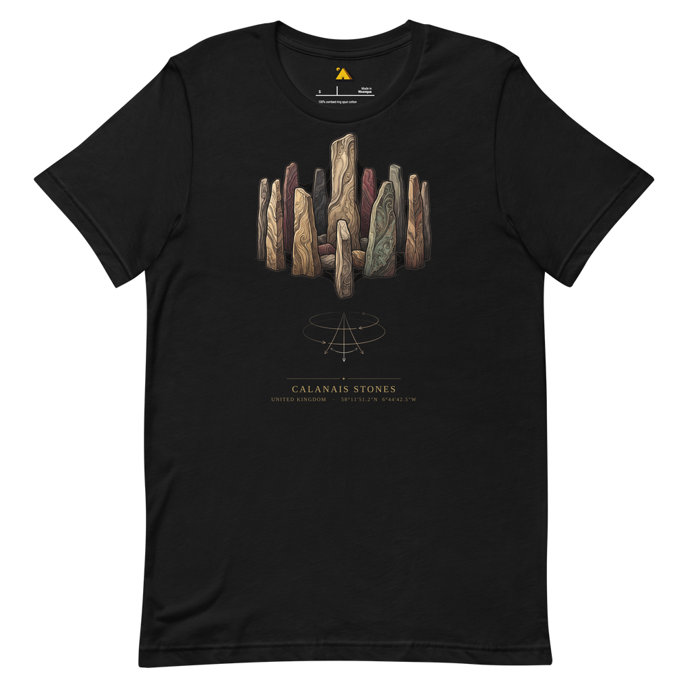 Callanish Standing Stones Site-Emblem T-Shirt, Scotland