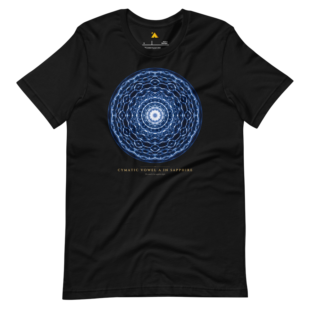 Cymatic Vowel A in Sapphire T-Shirt | Pyramason