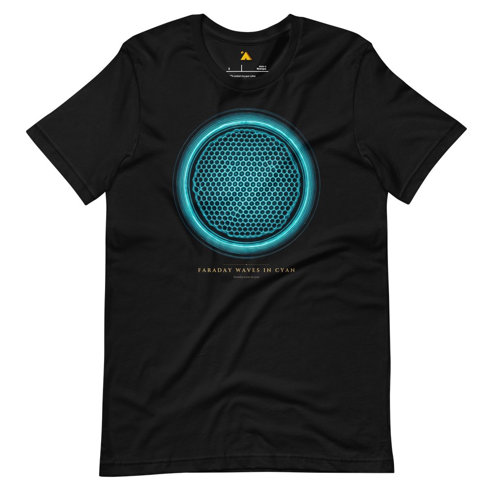 Faraday Waves in Cyan T-Shirt | Pyramason