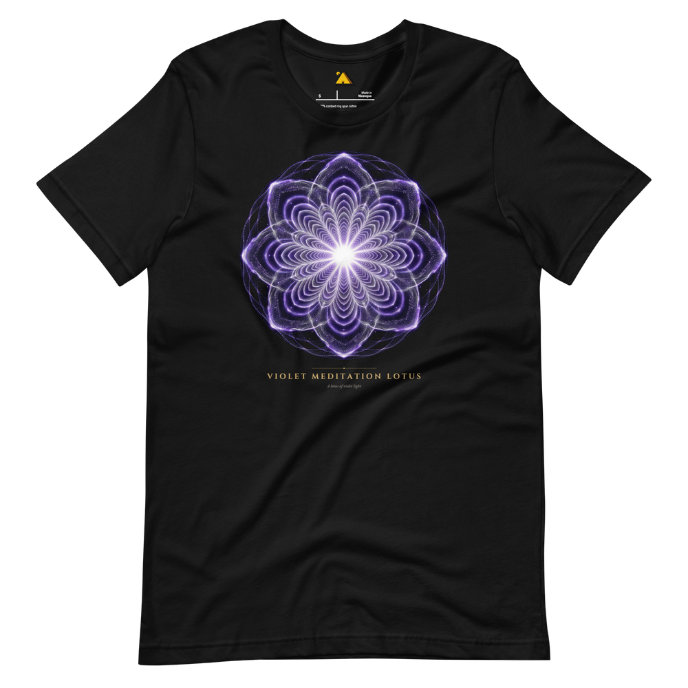 Violet Meditation Lotus T-Shirt | Pyramason