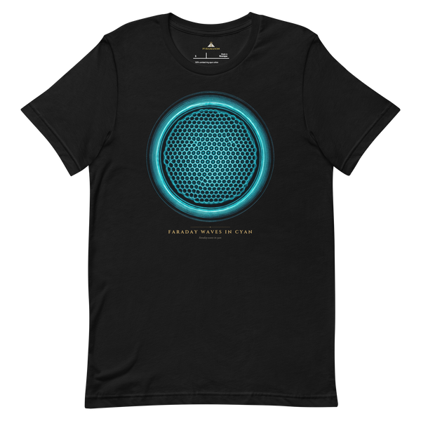 Faraday Waves in Cyan T-Shirt