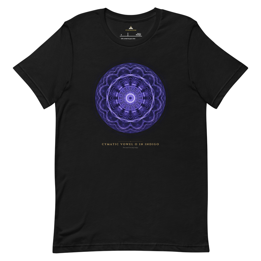 Cymatic Vowel O in Indigo T-Shirt