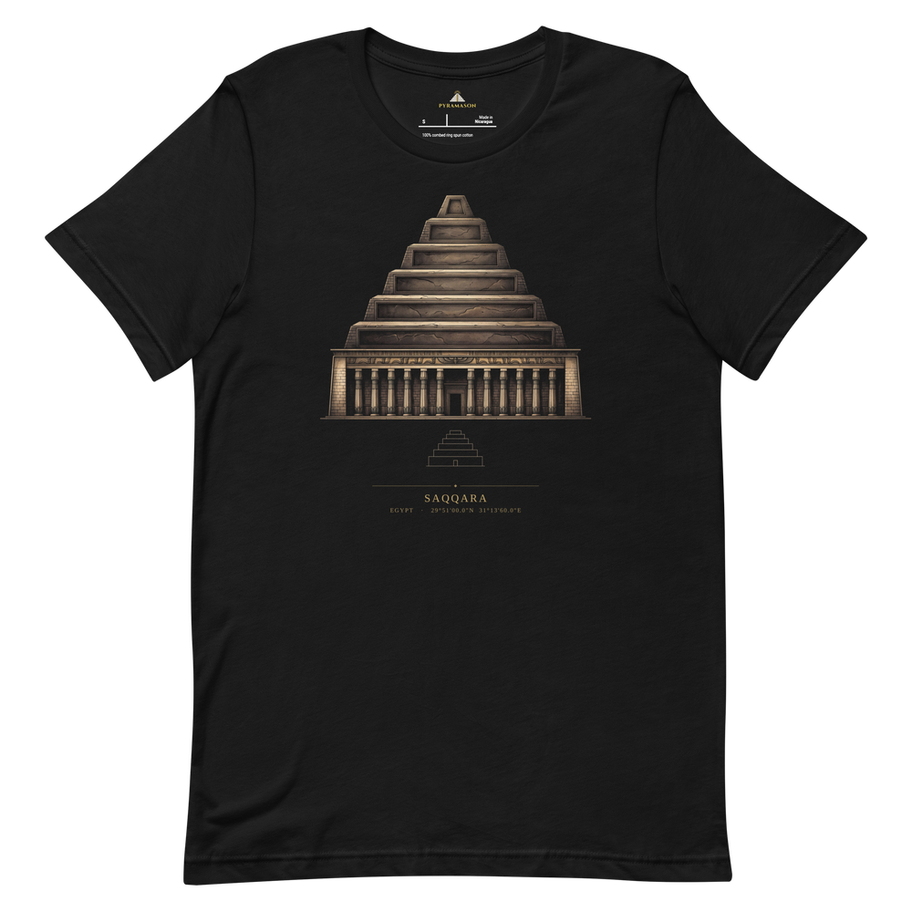 Saqqara Step Pyramid Site-Emblem T-Shirt, Egypt